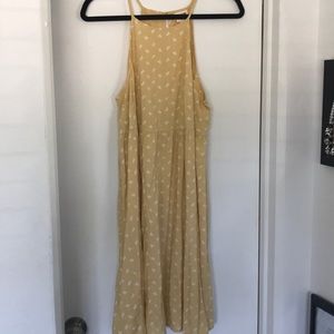 High neck yellow sun dress